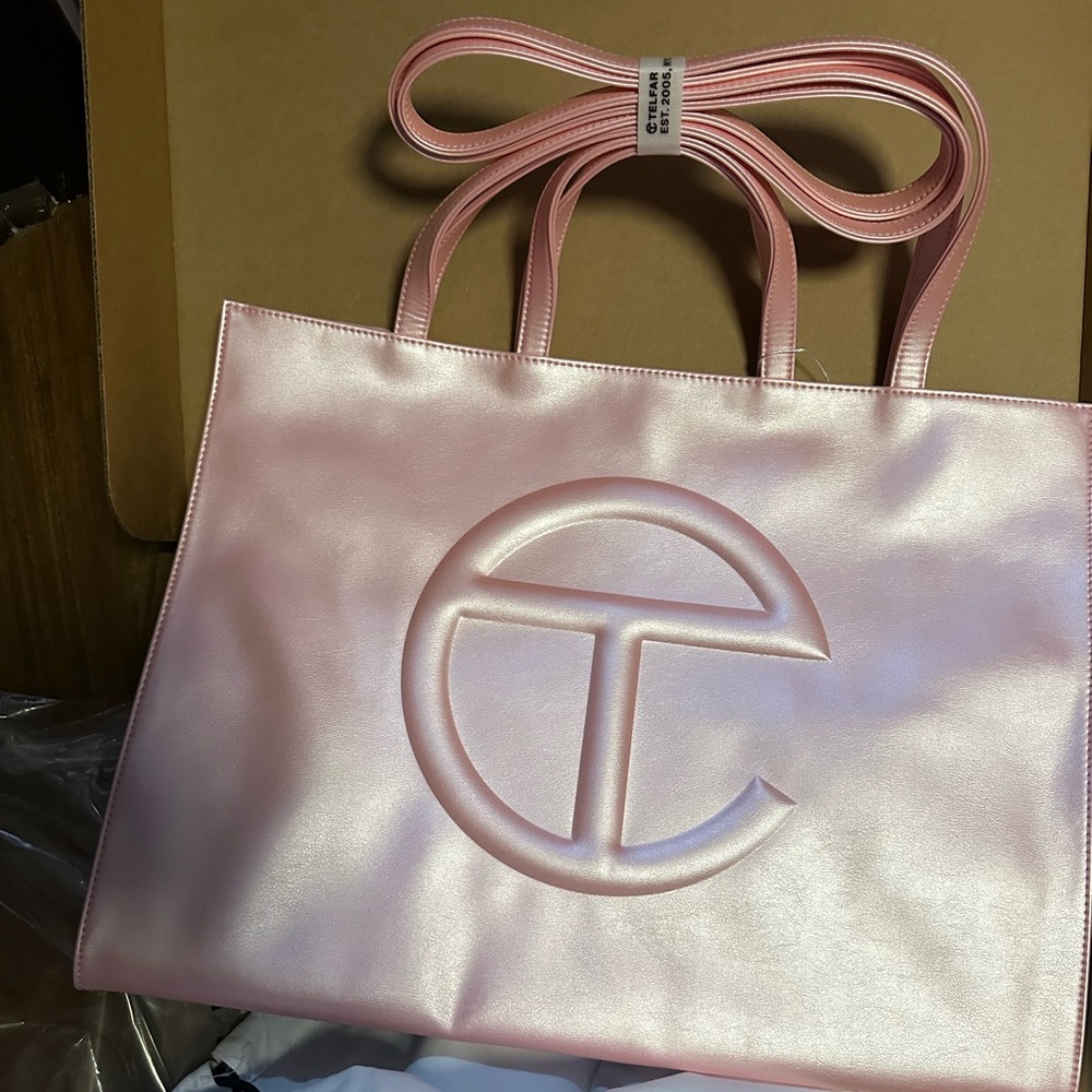 TELFAR BALLERINA PINK MEDIUM SHOPPING BAG NWT